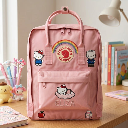 Hello Kitty Fjallraven Kanken Hand-Embroidered Backpack