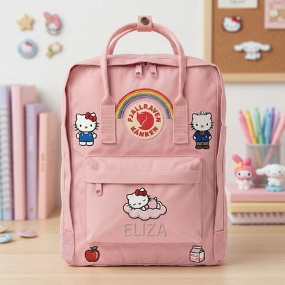 Hello Kitty Fjallraven Kanken Hand-Embroidered Backpack