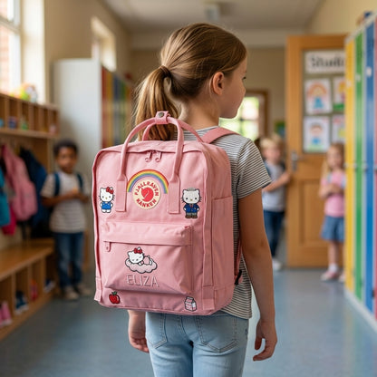 Hello Kitty Fjallraven Kanken Hand-Embroidered Backpack
