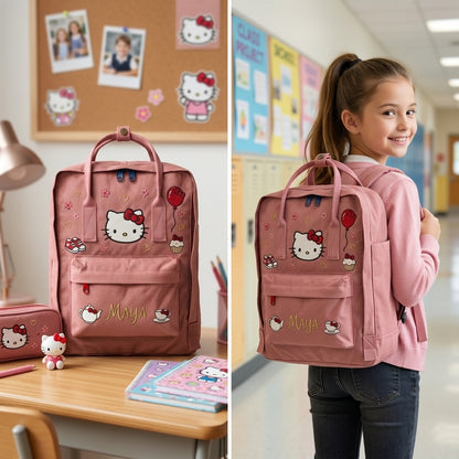 Hello Kitty Fjallraven Kanken Hand-Embroidered Backpack