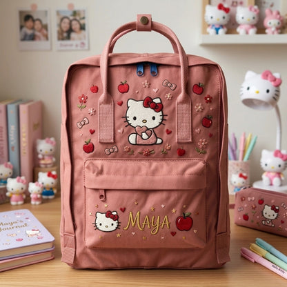 Hello Kitty Fjallraven Kanken Hand-Embroidered Backpack