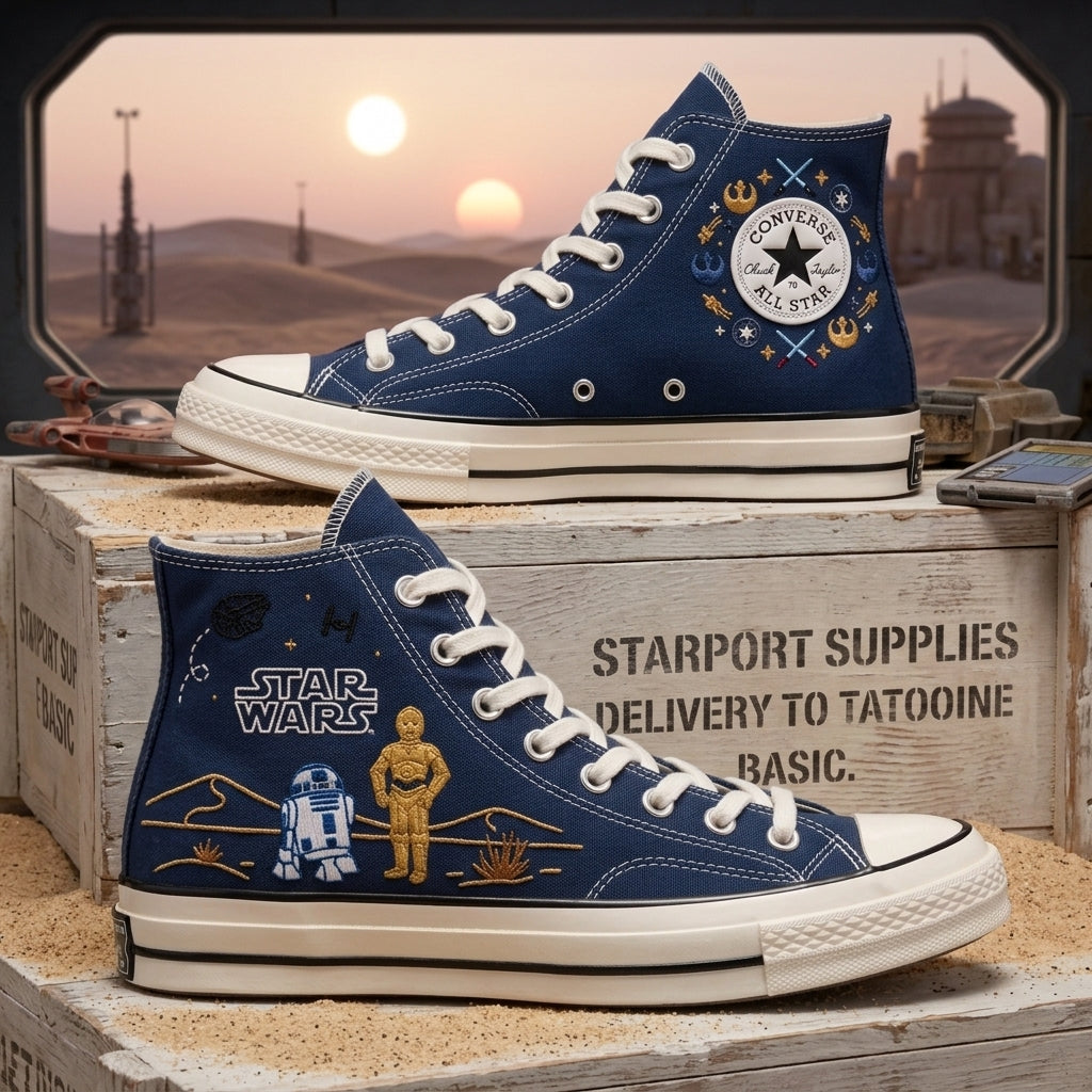 Star Wars Hand-Embroidered Converse Chuck Taylor 1970s - All Star Classic