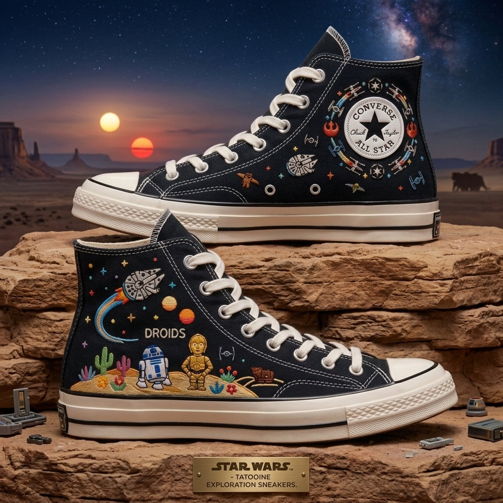 Star Wars Hand-Embroidered Converse Chuck Taylor 1970s - All Star Classic