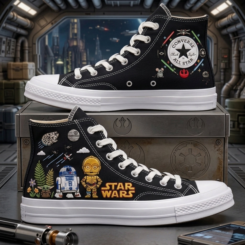 Star Wars Hand-Embroidered Converse Chuck Taylor 1970s - All Star Classic