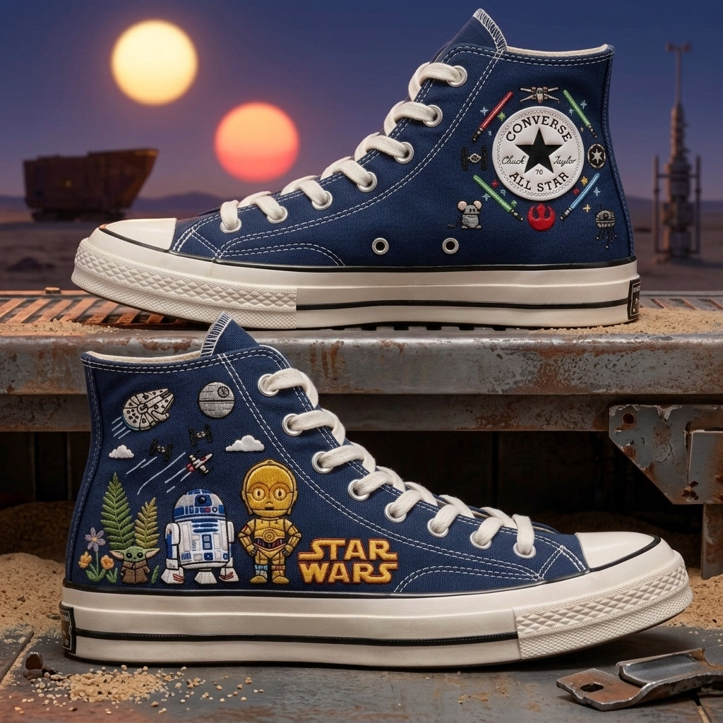 Star Wars Hand-Embroidered Converse Chuck Taylor 1970s - All Star Classic