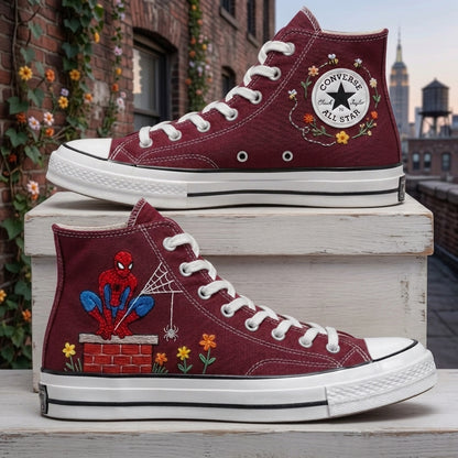 Spiderman Hand-Embroidered Converse Chuck Taylor 1970s - All Star Classic