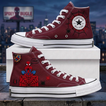 Spiderman Hand-Embroidered Converse Chuck Taylor 1970s - All Star Classic