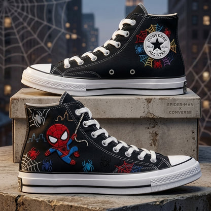 Spiderman Hand-Embroidered Converse Chuck Taylor 1970s - All Star Classic