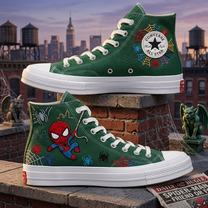 Spiderman Hand-Embroidered Converse Chuck Taylor 1970s - All Star Classic