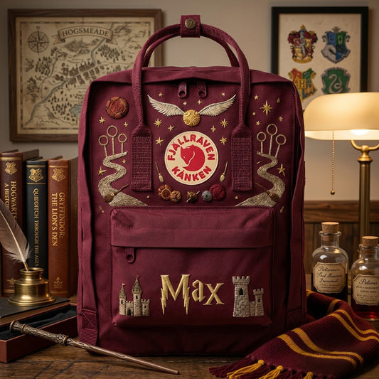 Harry Potter Fjallraven Kanken Hand-Embroidered Backpack