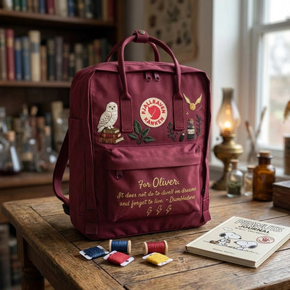 Harry Potter Fjallraven Kanken Hand-Embroidered Backpack