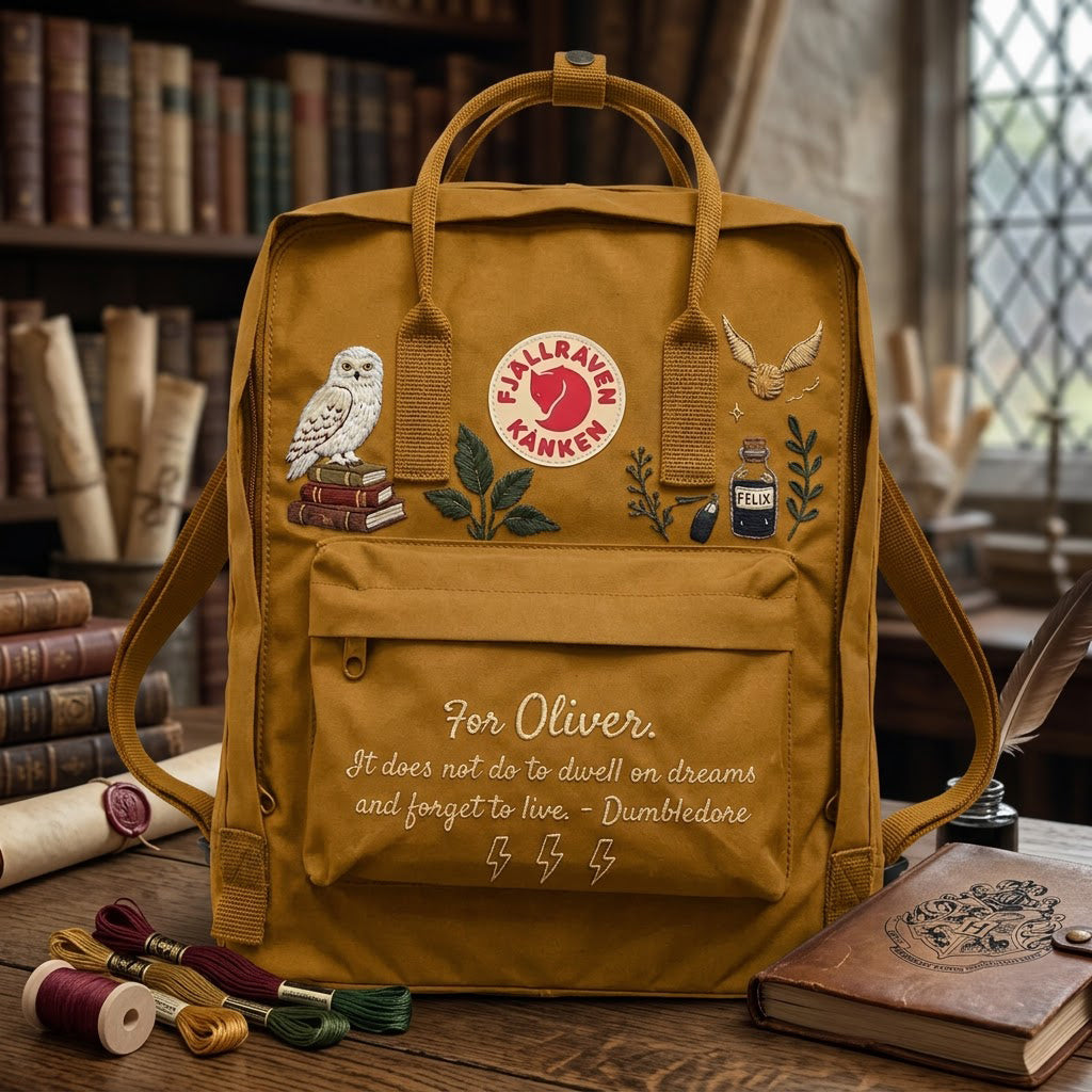 Harry Potter Fjallraven Kanken Hand-Embroidered Backpack
