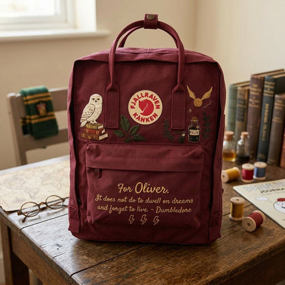 Harry Potter Fjallraven Kanken Hand-Embroidered Backpack