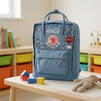 Sac à dos brodé à la main Coca-cola Fjallraven Kanken