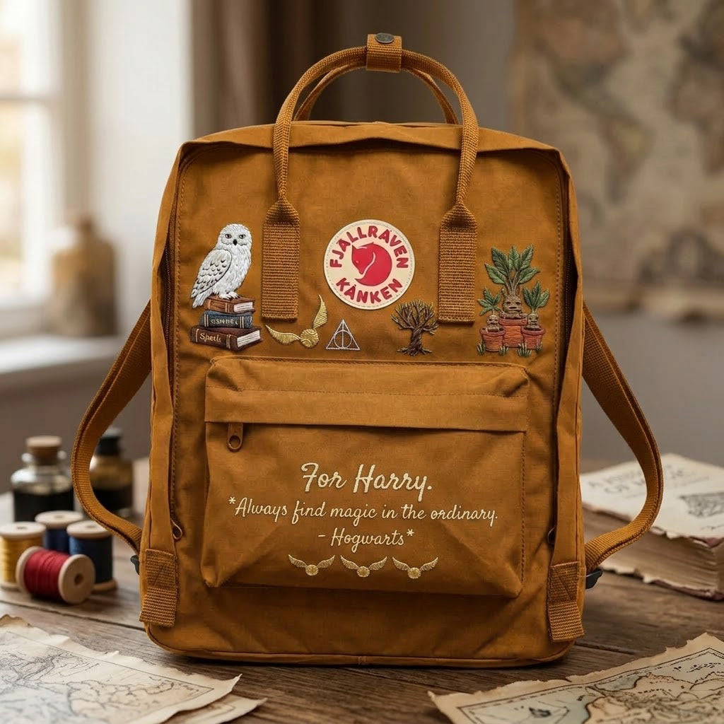 Harry Potter Fjallraven Kanken Hand-Embroidered Backpack