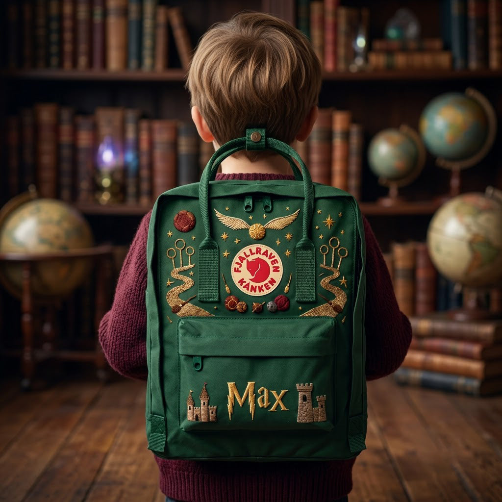 Harry Potter Fjallraven Kanken Hand-Embroidered Backpack