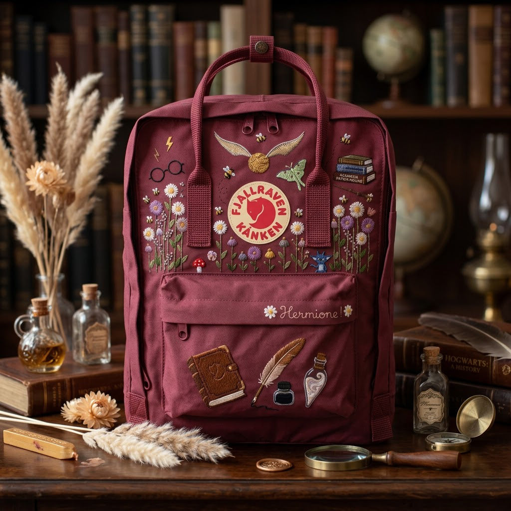 Sac à dos Fjallraven Kanken Harry Potter brodé à la main