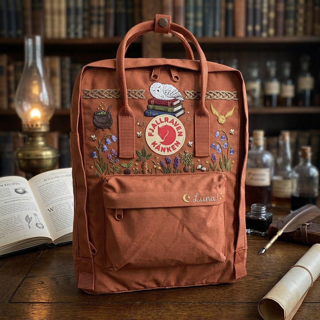 Harry Potter Fjallraven Kanken Hand-Embroidered Backpack