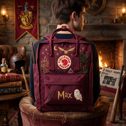 Sac à dos Fjallraven Kanken Harry Potter brodé à la main