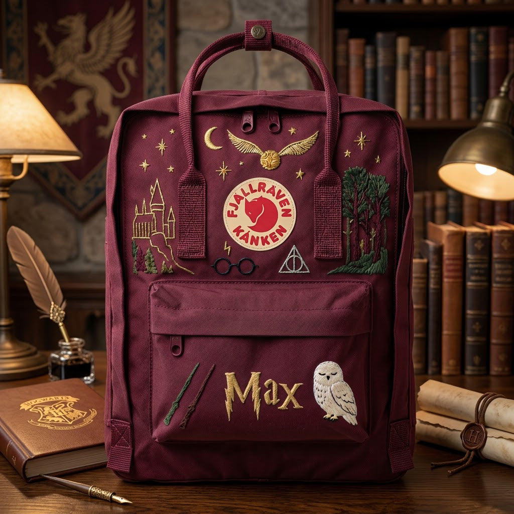 Sac à dos Fjallraven Kanken Harry Potter brodé à la main