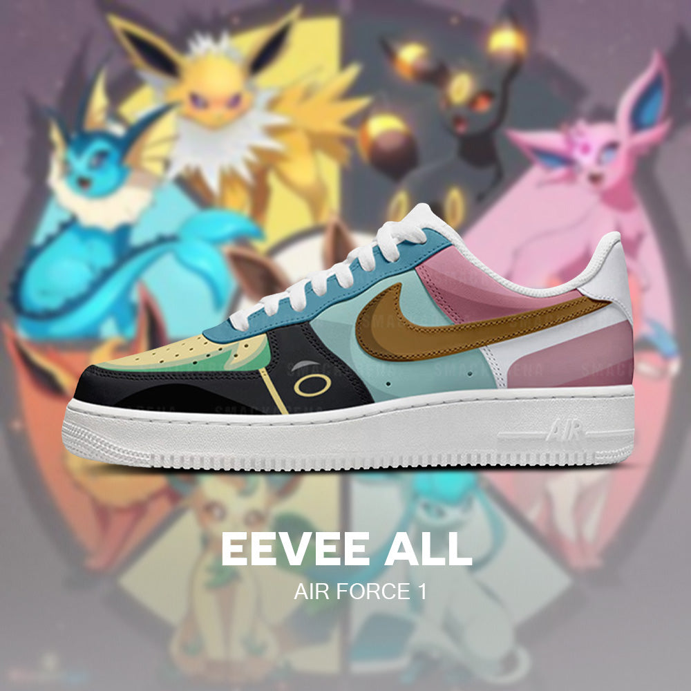Eevee Evolution - Pokémon AF1 Embossed Logo Sneakers - AZ26150921