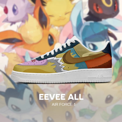 Eevee Evolution - Pokémon AF1 Embossed Logo Sneakers - AZ26150922