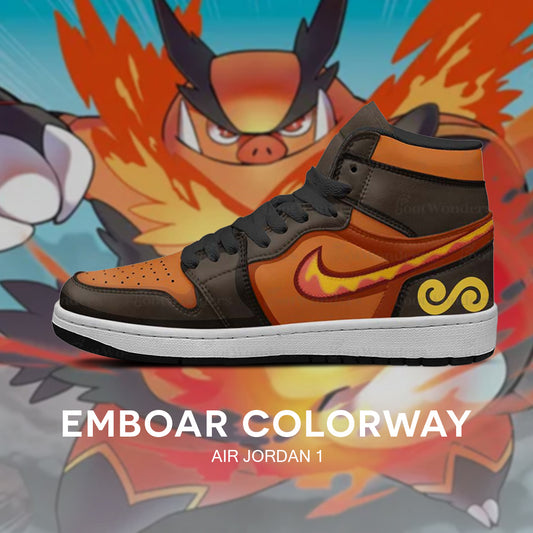 Emboar - Baskets à logo embossé Pokémon AJ1 - AZ26100360