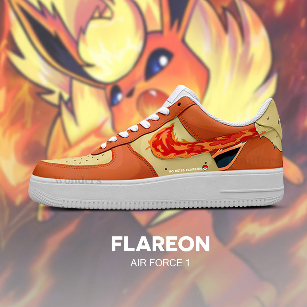 Flareon - Pokémon AF1 Embossed Logo Sneakers - MNM7O4FK