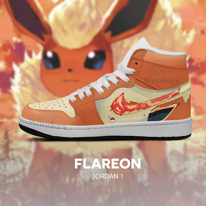 Flareon - Pokémon AJ1 Embossed Logo Sneakers - KYUFK3XS