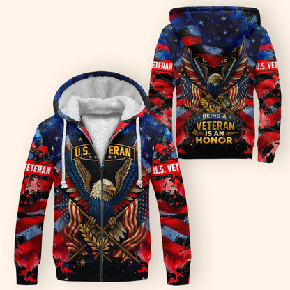 U.S. Veteran Hoodie – Being a Soldier Is a Choice, Being a Veteran Is an Honor Design, easychoo.com