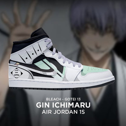 Gin Ichimaru - Bleach AJ1 Embossed Logo Sneakers - AZ26150912