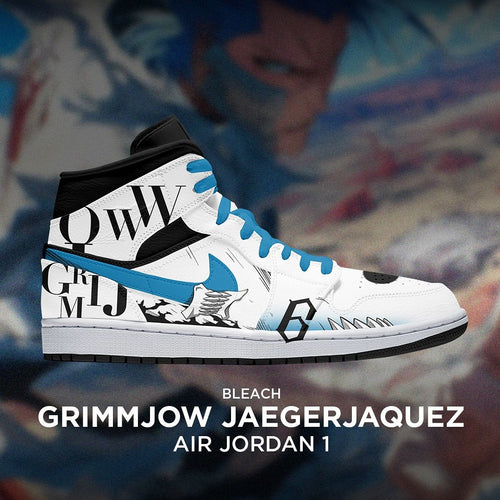Grimmjow Jaegerjaquez - Bleach AJ1 Embossed Logo Sneakers - AZ26150902