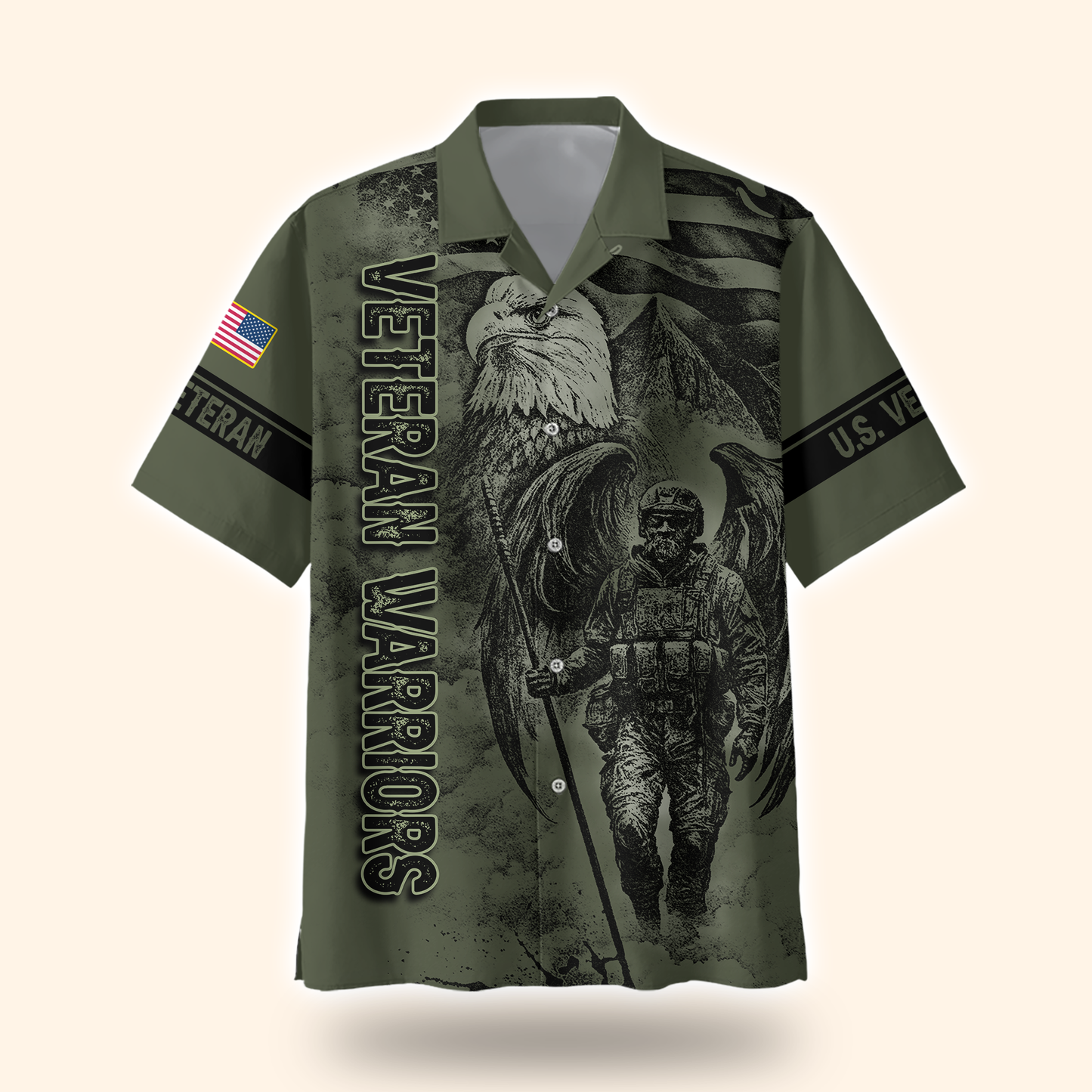 U.S. Veteran Hoodie – Veteran Warriors Military Eagle Zip Up