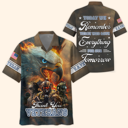 U.S. Veteran Hoodie – Thank You Veterans, Remember Those Who Gave Everything, Patriotic Zip Up Hoodie