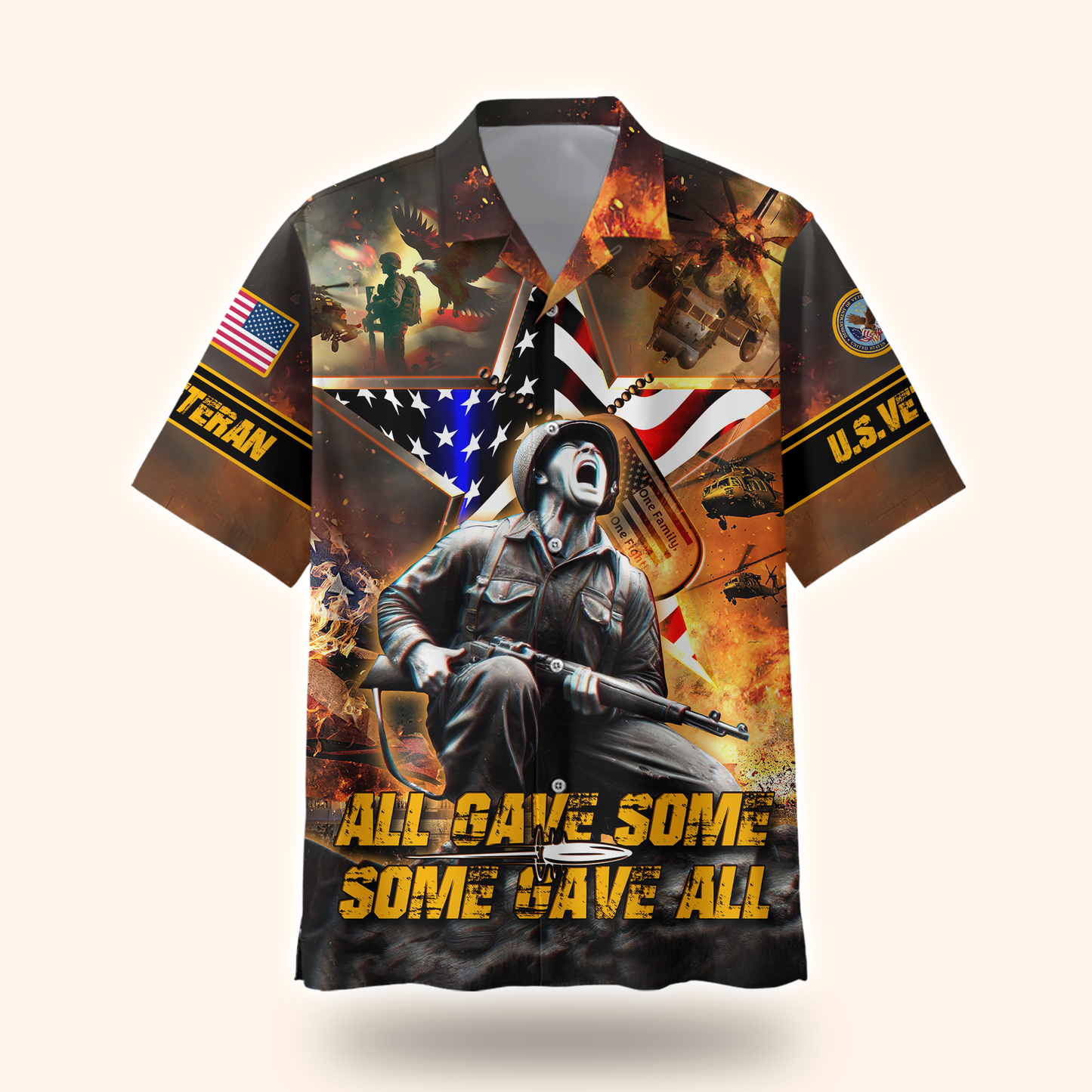 U.S. Veteran Hoodie – All Gave Some Some Gave All, American Flag Patriotic Military Hoodie, Veteran Day Gift for Heroes