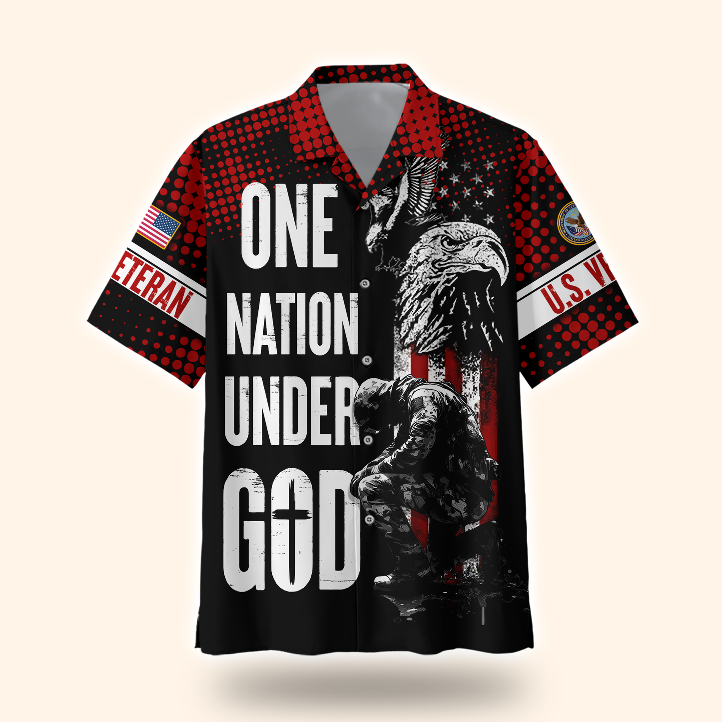 One Nation Under God Hoodie – U.S. Veteran American Flag Zip Up