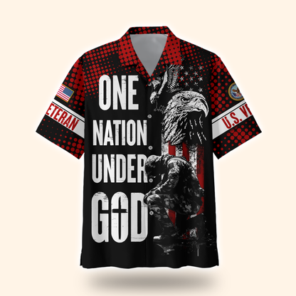 One Nation Under God Hoodie – U.S. Veteran American Flag Zip Up