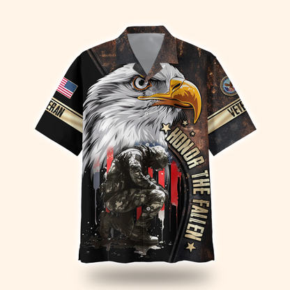 U.S. Veteran Hoodie – Eagle Design, Patriotic American Flag Zip Up MH2528