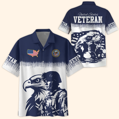 U.S. Veteran Hoodie – Eagle Design, Patriotic American Flag Zip Up MH2527