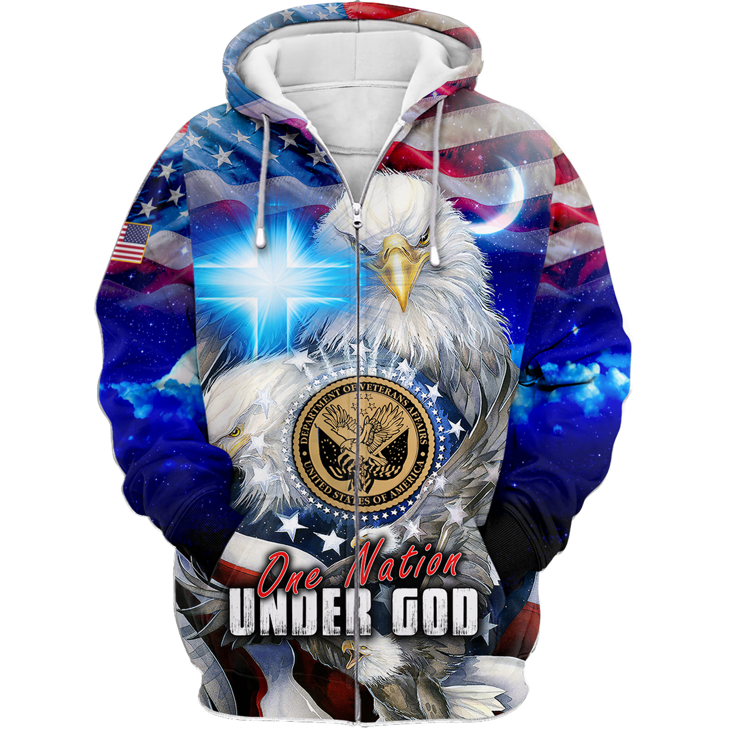 One nation under God- All Over Prints Hoodie Shirt