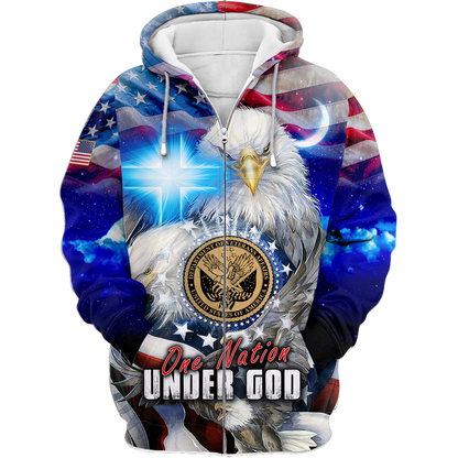 One nation under God- All Over Prints Hoodie Shirt