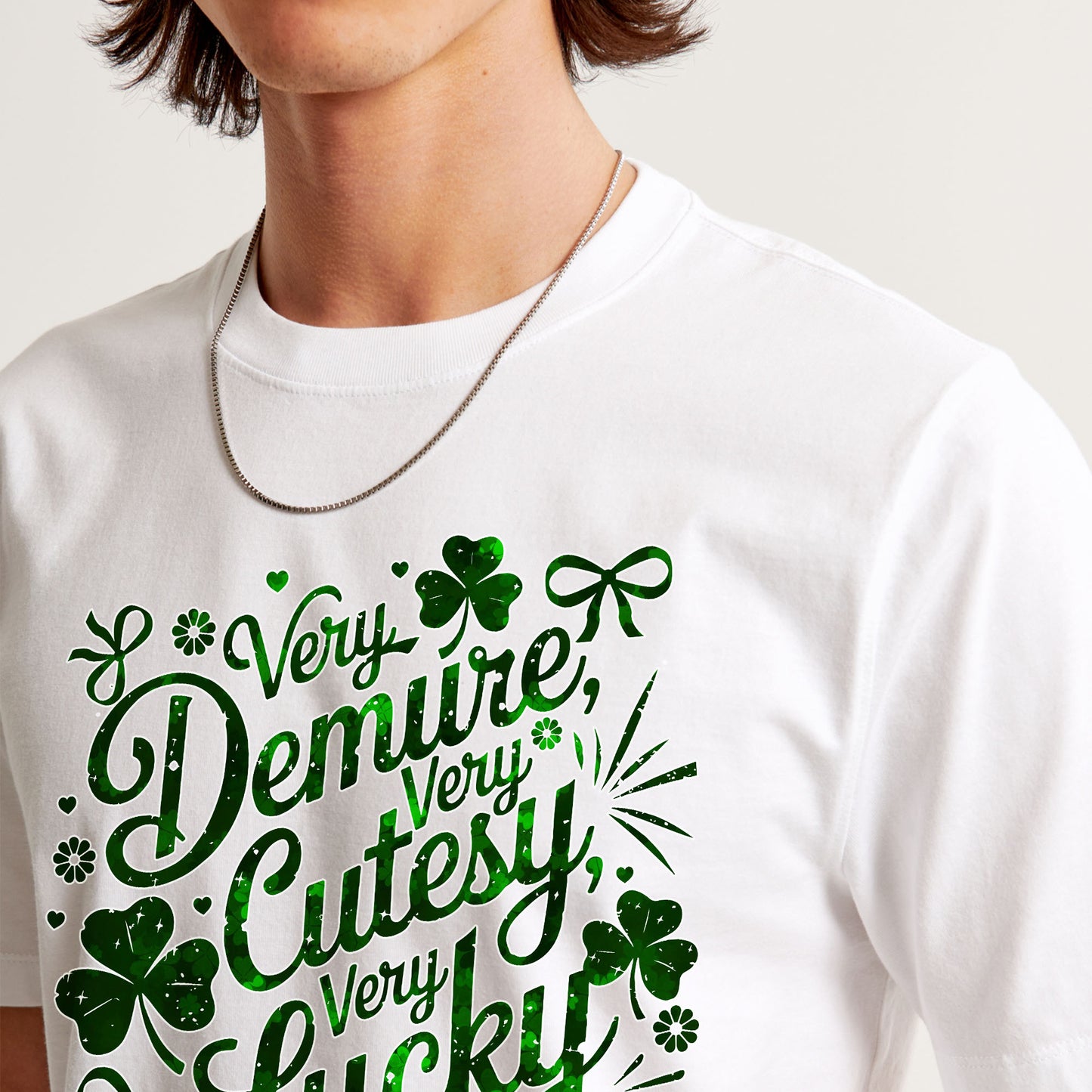 St Patricks Day Shirts for Women Very Demure, Very Lucky, Very Cutesy St. Patricks Day Tees Irish Clover, easychoo.com