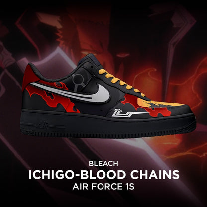 Ichigo-Blood Chains - Bleach AF1 Embossed Logo Sneakers - AZ26260801