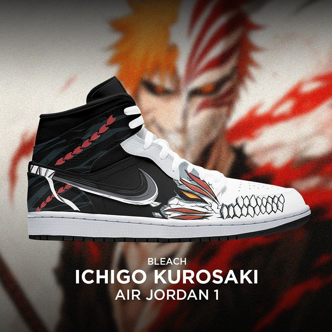 Ichigo Kurosaki - Bleach AJ1 Embossed Logo Sneakers - AZ26150903