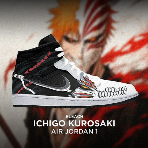 Ichigo Kurosaki - Bleach AJ1 Embossed Logo Sneakers - AZ26150903