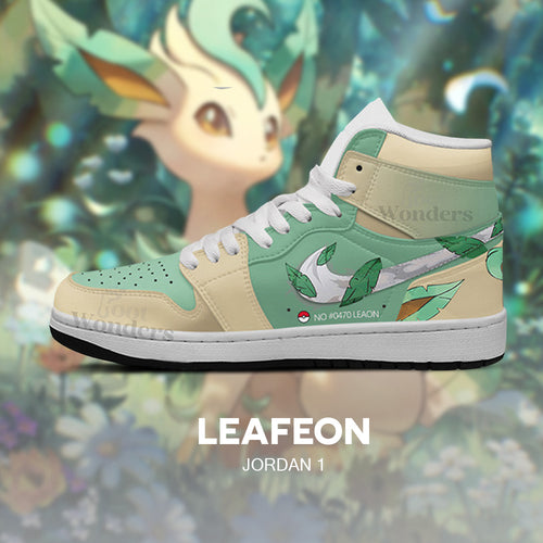 Leafeon - Pokémon AJ1 Embossed Logo Sneakers - WUKJUZYT
