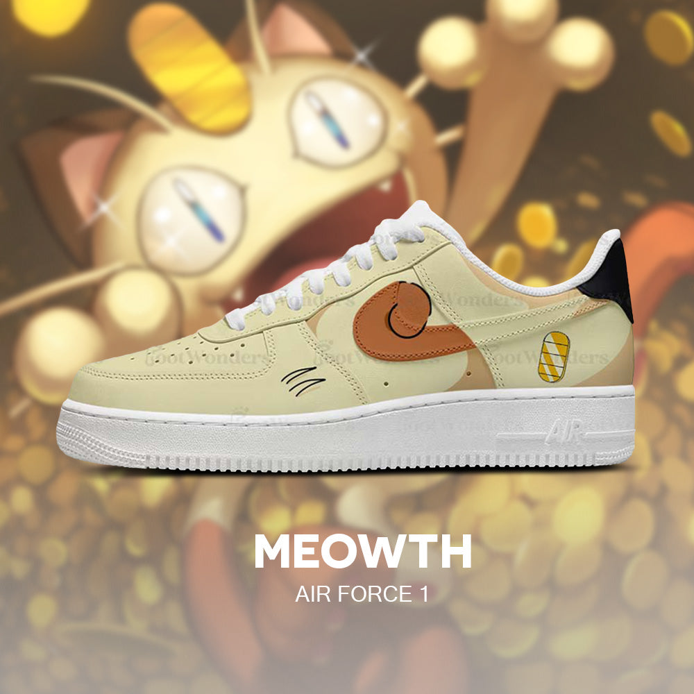 Meowth - Pokémon AF1 Embossed Logo Sneakers - AZ26100339