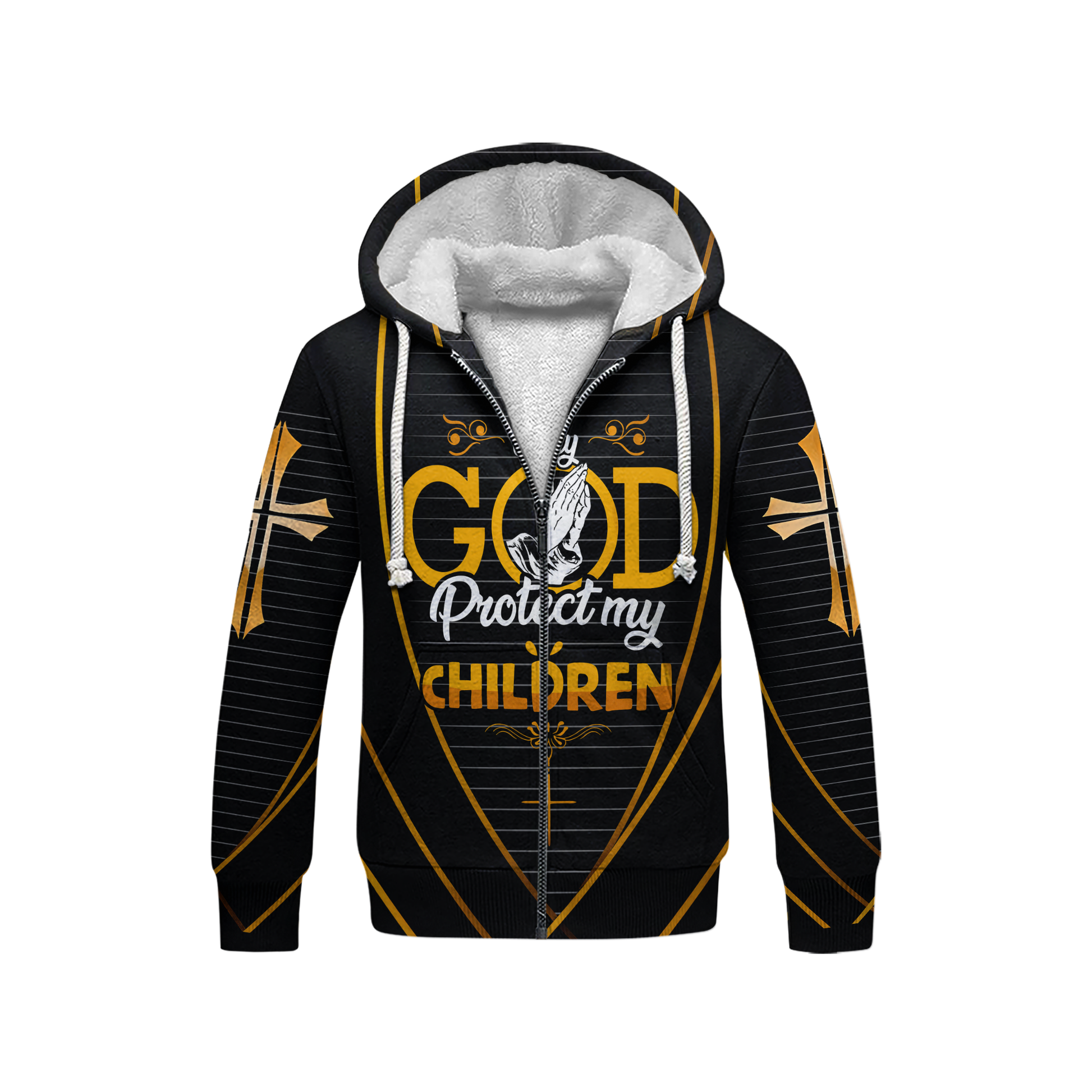 Religious Prayer Hoodie – God Protect My Children Christian Zip Hoodie, easychoo.com