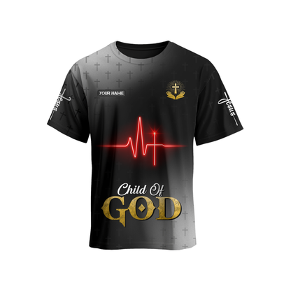 Jesus Heartbeat Hoodie – Child of God Christian Zip Up Jacket with Cross Design