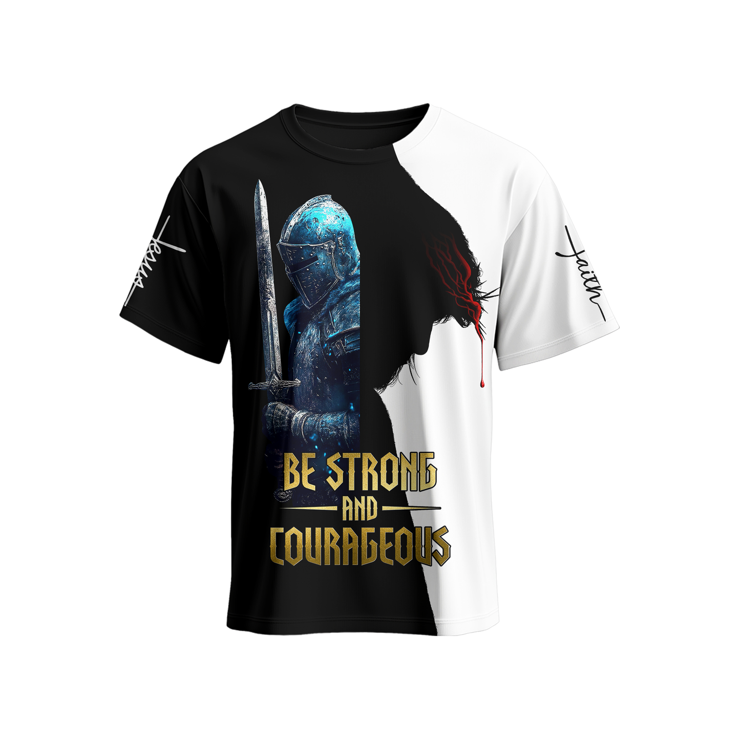 Be Strong and Courageous Christian Hoodie – Faith Warrior Zip Up Sweatshirt